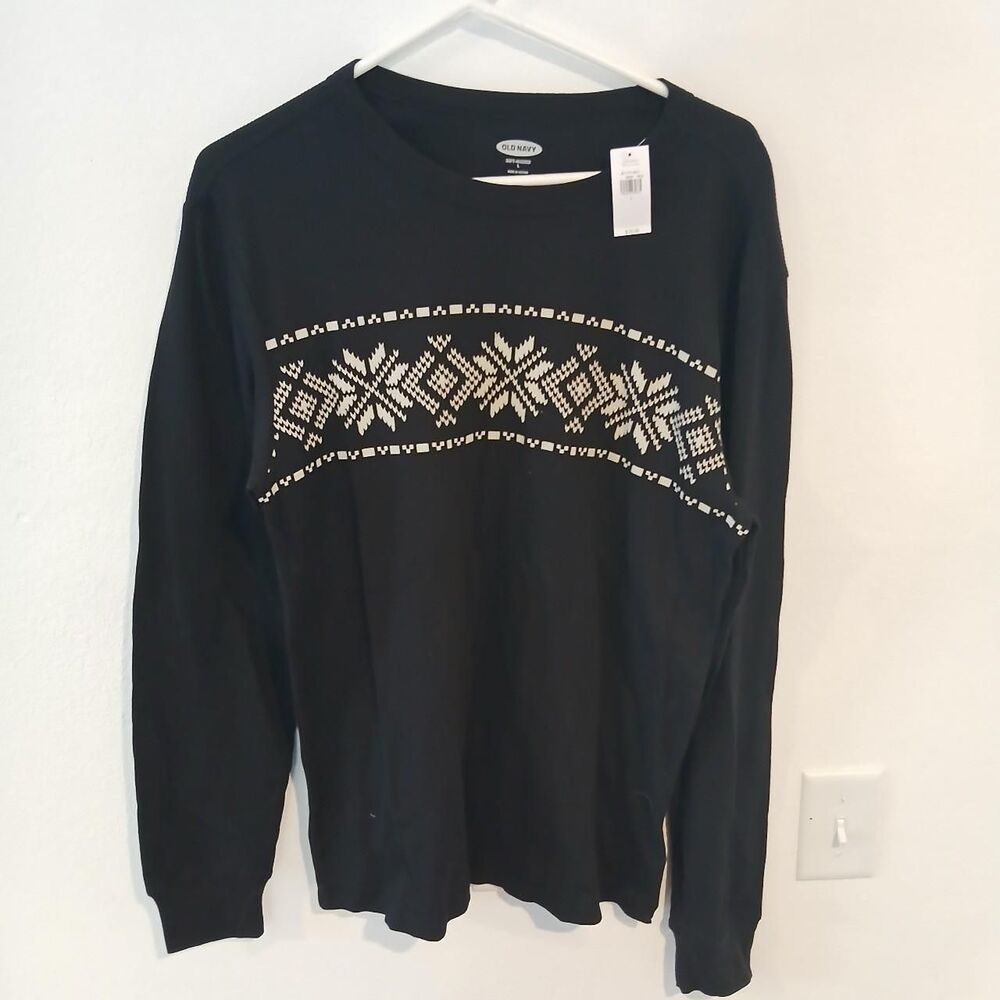 Old-navy Women's Black and White Shirt